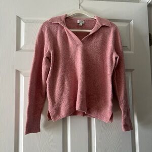 J. Crew Pink V-Neck Sweater